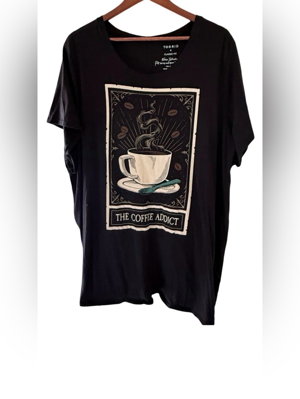 Torrid, “The Coffee Addict" Graphic Tee (Size 4)
